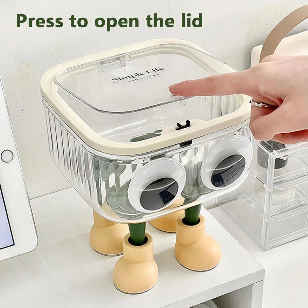 UM - Adorable DIY Desktop Trash Bin with Googly Eyes – Add Fun to Your Workspace! (Small)