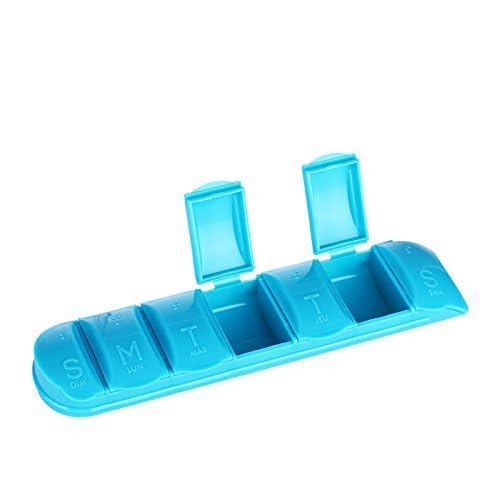 UM - Portable Pill Box & Water Bottle Combo – Convenient Medicine Organizer for Elderly, Multicolor