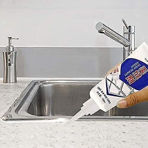 UM - 180ml Waterproof Tile Gap Filler & Crack Repair | DIY Silicone Sealant for Wall, Sink, and Grout Repairs | Durable, Easy-to-Use Tube (180ml)