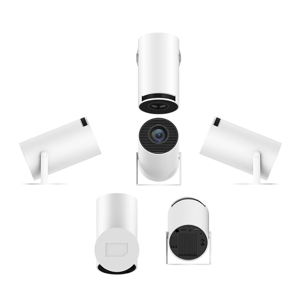 4K - Supported Smart Home Projector – Native 720p HD, 2500 Lumens, Rotatable Design, Built-In Speaker, Android 11 with Netflix, Prime & YouTube, WiFi Connectivity, Up to 100'' Display
