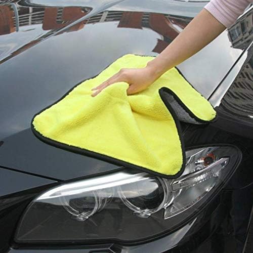 UM - Ultra-Thick 800 GSM Dual-Sided Microfiber Car Cleaning Towel – 40cm x 40cm, Lint-Free, Plush, Heavy-Duty Detailing Cloth, Multicolor (Single Pack)