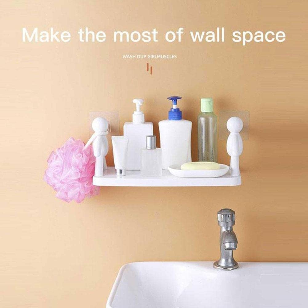 UM - Self-Adhesive Wall-Mounted Storage Rack – Stylish Bathroom Shelf for Organizing, Office Display, and Bookshelf Needs