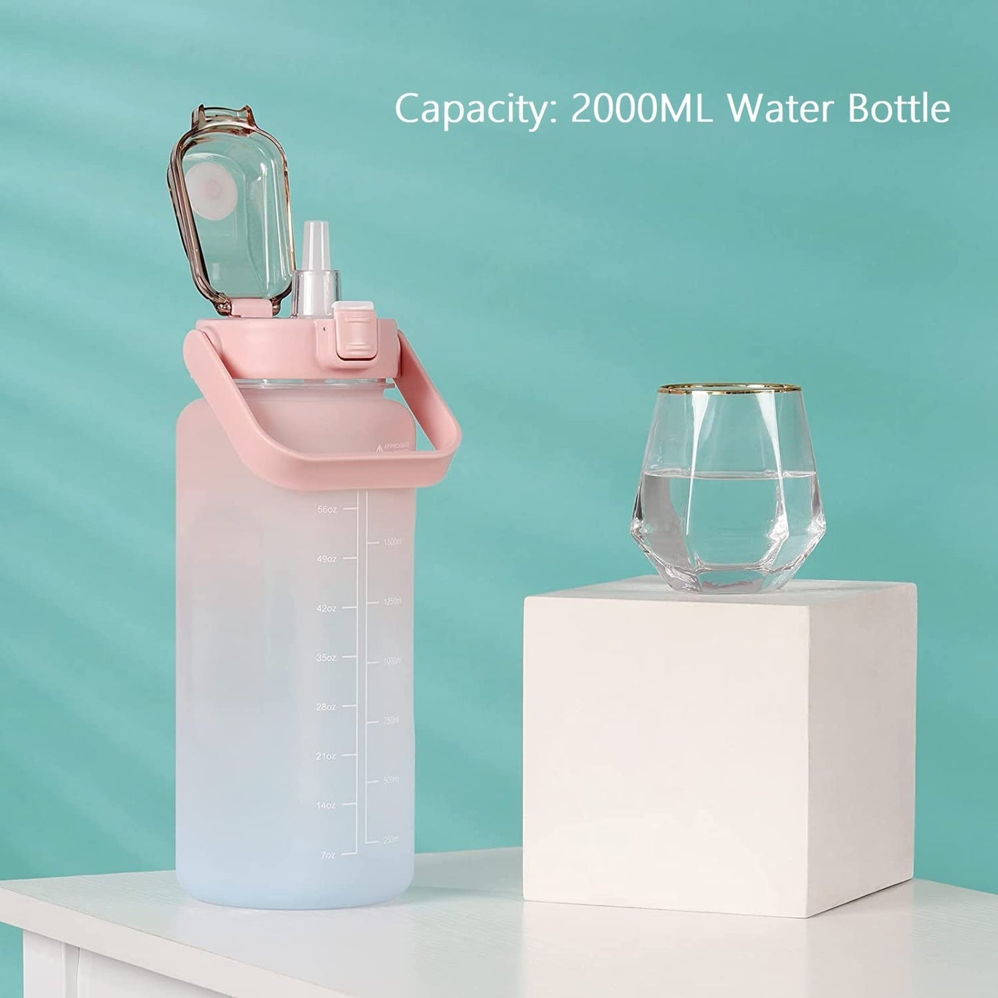 UM - Set of 3 Leakproof, Unbreakable Water Bottles with Time & Capacity Markers – Perfect for Daily Hydration Tracking at the Gym, Office, and More (Multicolour)