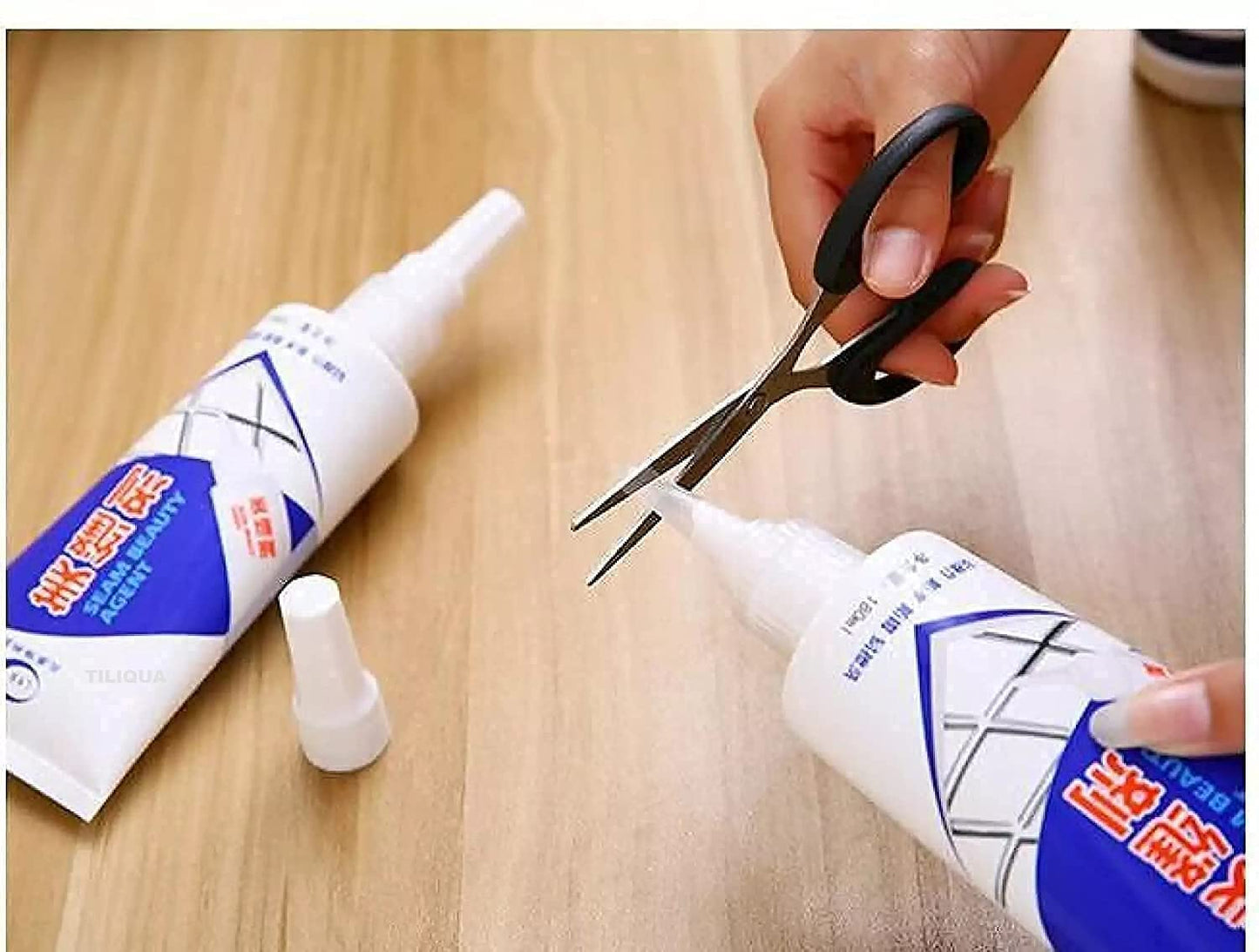 UM - 180ml Waterproof Tile Gap Filler & Crack Repair | DIY Silicone Sealant for Wall, Sink, and Grout Repairs | Durable, Easy-to-Use Tube (180ml)