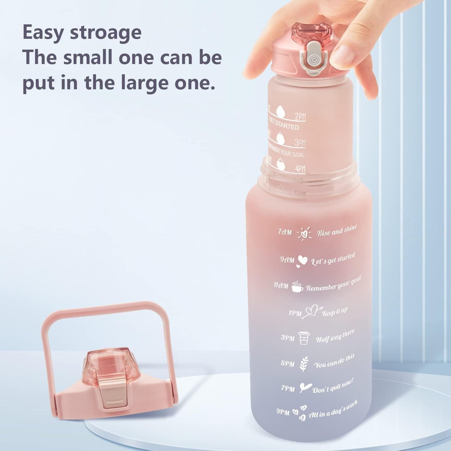 UM - Set of 3 Leakproof, Unbreakable Water Bottles with Time & Capacity Markers – Perfect for Daily Hydration Tracking at the Gym, Office, and More (Multicolour)