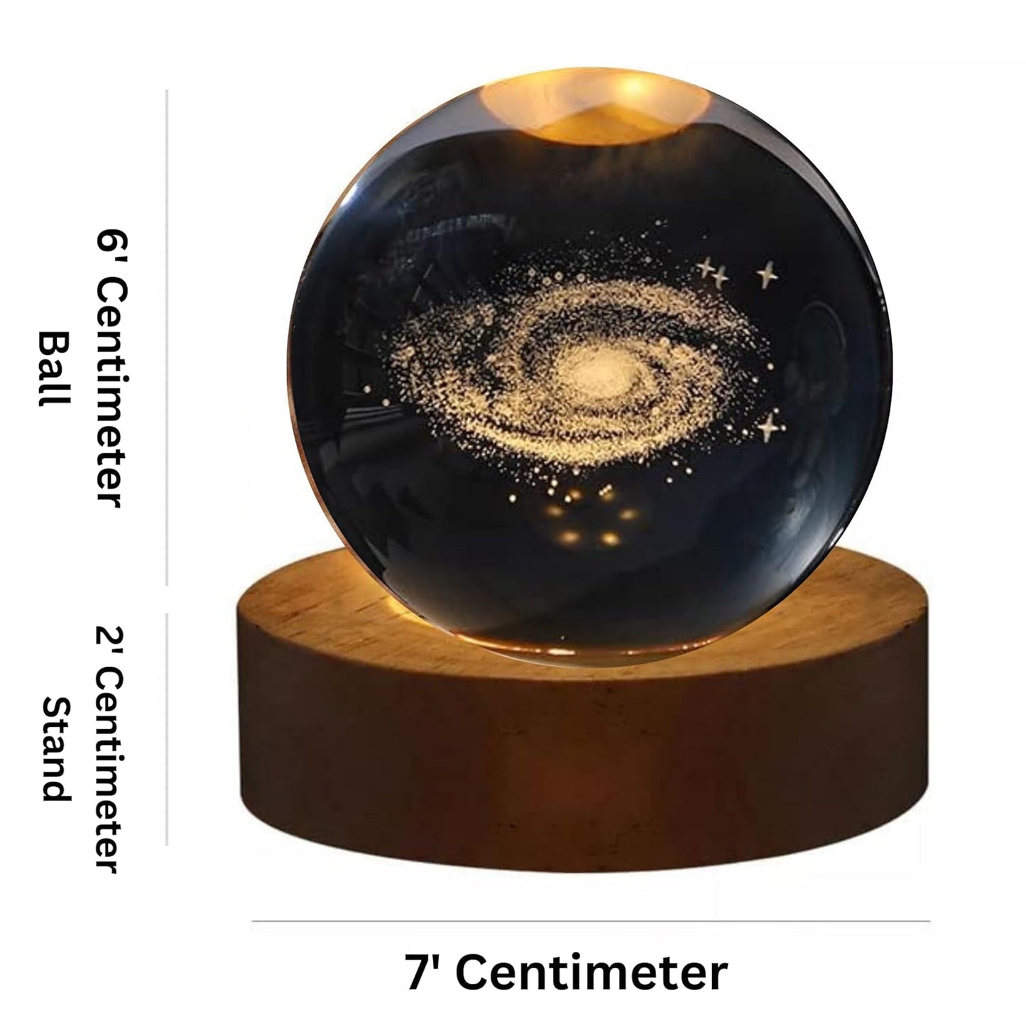 UM - 3D Crystal Globe Planet Lamp – Stunning Table Light for Home Decor