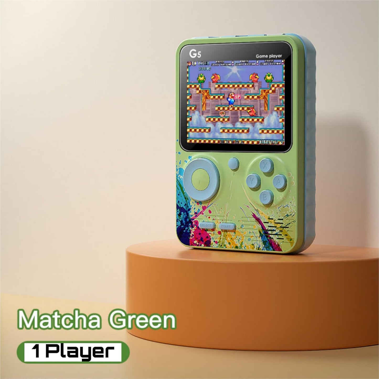RRI - Retro G5 Handheld Game Console – 500 Classic Games in One, Single-Player Gamepad with TV Compatibility Featuring Iconic Titles like Contra, Tank, Bomber Man & More