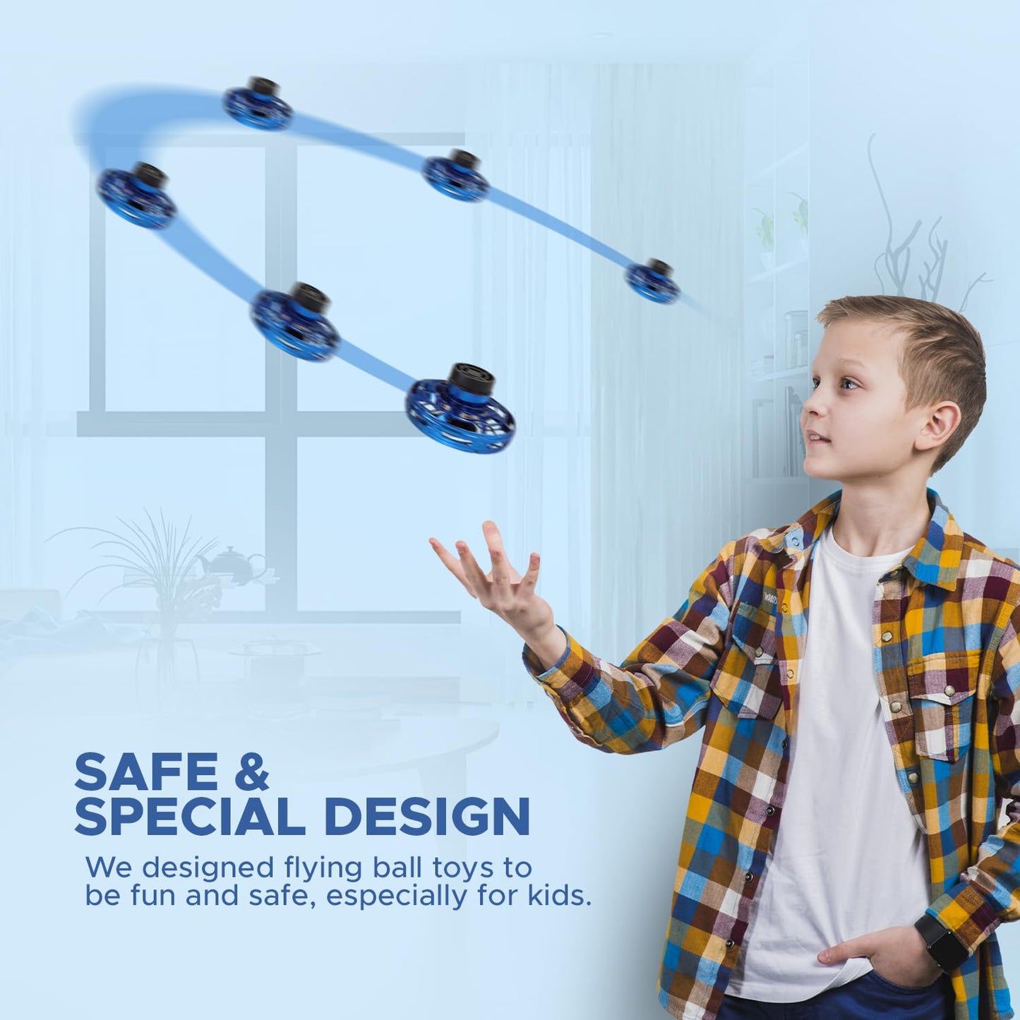 RRI - Fingertip Flying Spinner – Mini UFO Drone with Gyro Technology | Fun Decompression Toy for Adults and Kids