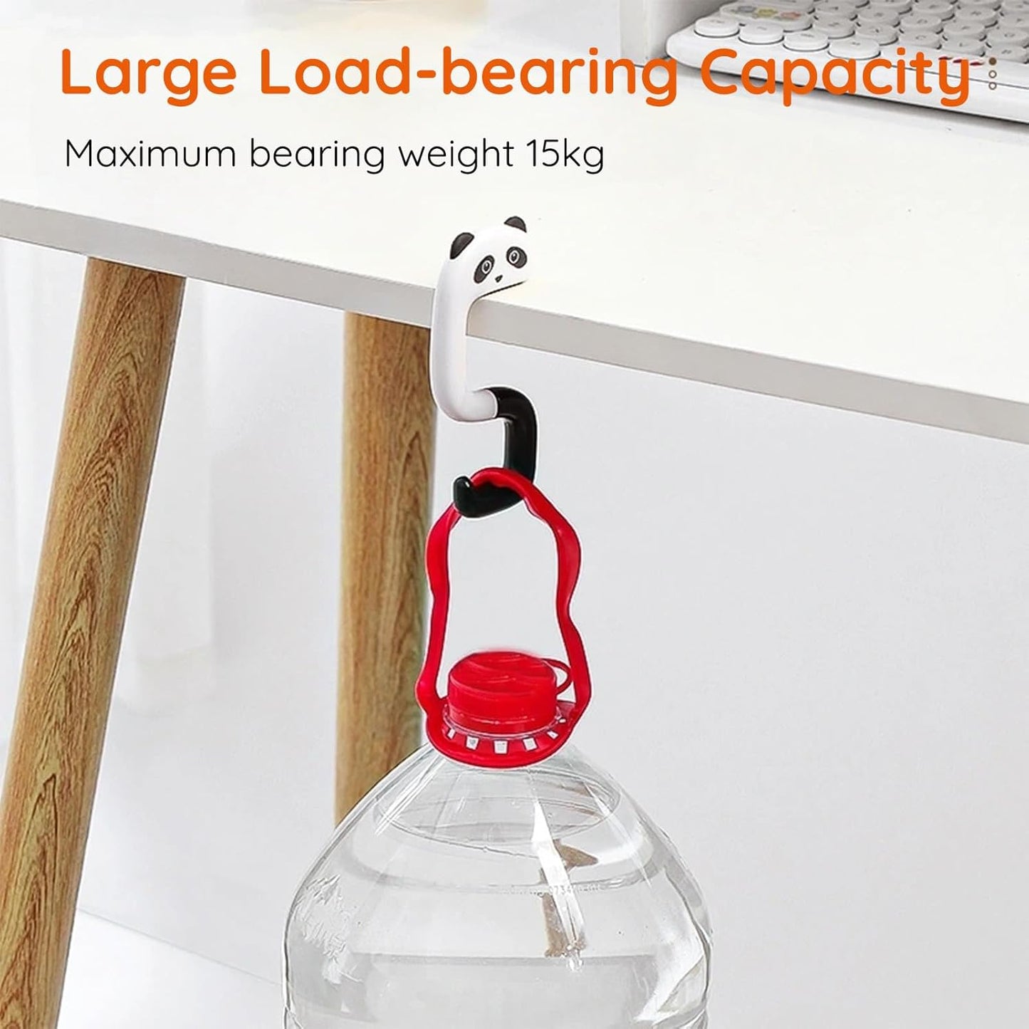 UM -Adorable Panda Foldable Purse Hook – Portable Table Handbag Hanger for Desks, Heavy-Duty Universal Holder for Bags, Backpacks, Headphones, & More – Compact Under-Desk Design