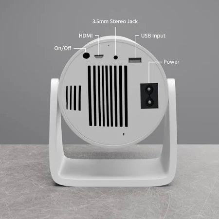 4K - Supported Smart Home Projector – Native 720p HD, 2500 Lumens, Rotatable Design, Built-In Speaker, Android 11 with Netflix, Prime & YouTube, WiFi Connectivity, Up to 100'' Display