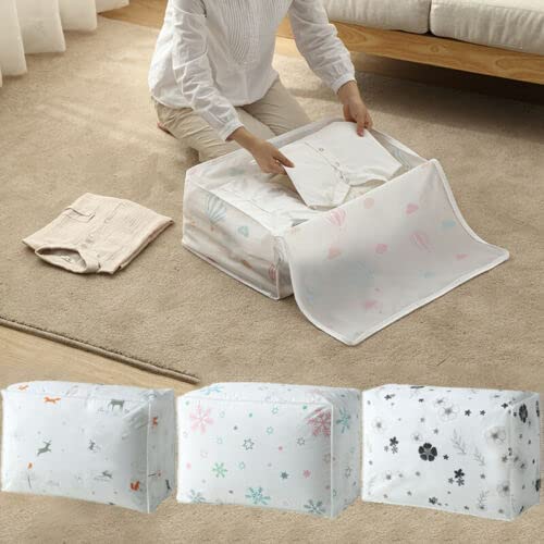 UM - Multicolor Waterproof & Foldable Storage Organizer Bags – Moisture & Dust Proof, Washable, Perfect for Storing Blankets & Clothes
