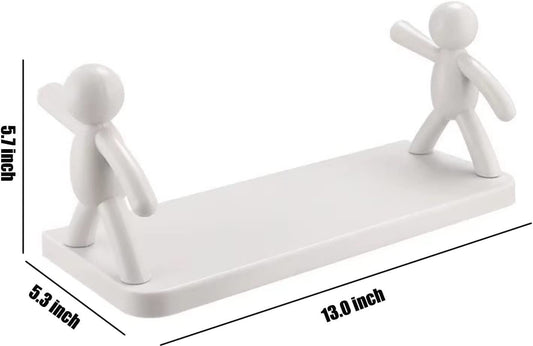 UM - Self-Adhesive Wall-Mounted Storage Rack – Stylish Bathroom Shelf for Organizing, Office Display, and Bookshelf Needs