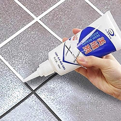 UM - 180ml Waterproof Tile Gap Filler & Crack Repair | DIY Silicone Sealant for Wall, Sink, and Grout Repairs | Durable, Easy-to-Use Tube (180ml)