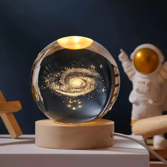UM - 3D Crystal Globe Planet Lamp – Stunning Table Light for Home Decor