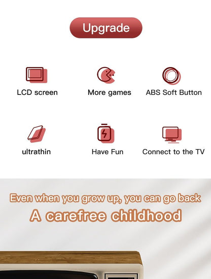 RRI - Retro G5 Handheld Game Console – 500 Classic Games in One, Single-Player Gamepad with TV Compatibility Featuring Iconic Titles like Contra, Tank, Bomber Man & More