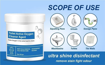 UM - Powerful Toilet Cleaner Combo: Active Oxygen Cleaning Powder (250g) + Super Cleaning Liquid (150ml)