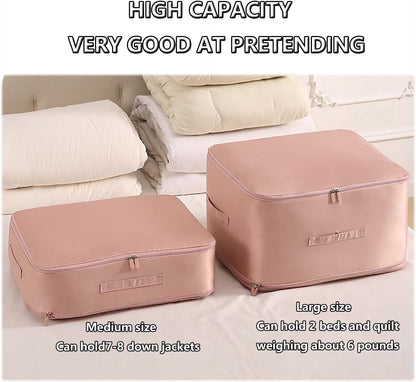 UM - Space-Saving Compression Storage Bags for Clothes & Quilts – Large Capacity Zippered Organizer for Duvet and Clothes Storage