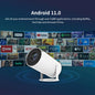 4K - Supported Smart Home Projector – Native 720p HD, 2500 Lumens, Rotatable Design, Built-In Speaker, Android 11 with Netflix, Prime & YouTube, WiFi Connectivity, Up to 100'' Display