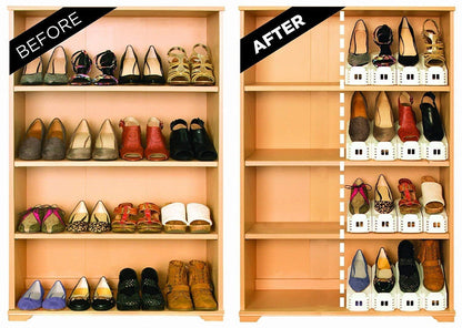 UM - Durable Double-Layer Plastic Shoe Rack Organizer – Stylish & Multicolor Design