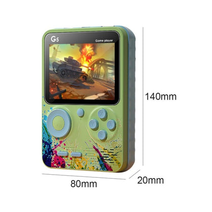 RRI - Retro G5 Handheld Game Console – 500 Classic Games in One, Single-Player Gamepad with TV Compatibility Featuring Iconic Titles like Contra, Tank, Bomber Man & More