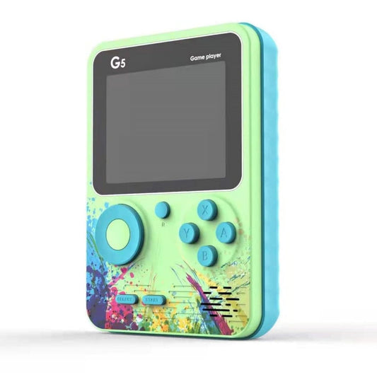 RRI - Retro G5 Handheld Game Console – 500 Classic Games in One, Single-Player Gamepad with TV Compatibility Featuring Iconic Titles like Contra, Tank, Bomber Man & More