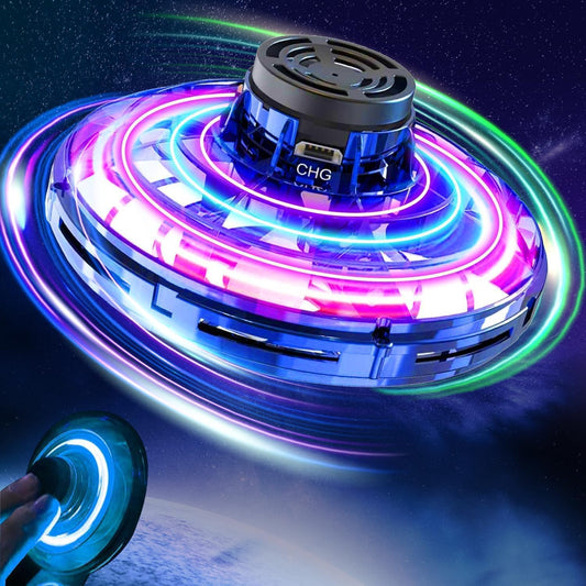 RRI - Fingertip Flying Spinner – Mini UFO Drone with Gyro Technology | Fun Decompression Toy for Adults and Kids